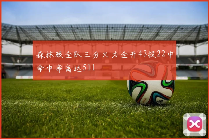 森林狼全队三分火力全开43投22中命中率高达511